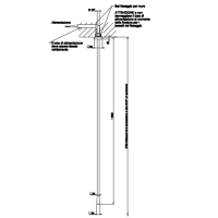 Gessi Mimi Излив потолочный для монтажа с удаленным управлением 31105/31210 (не входит в комплект), цвет: хром
