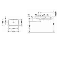 DURAVIT Happy D.2 Раковина 60х40 см, без отв., цвет: белый