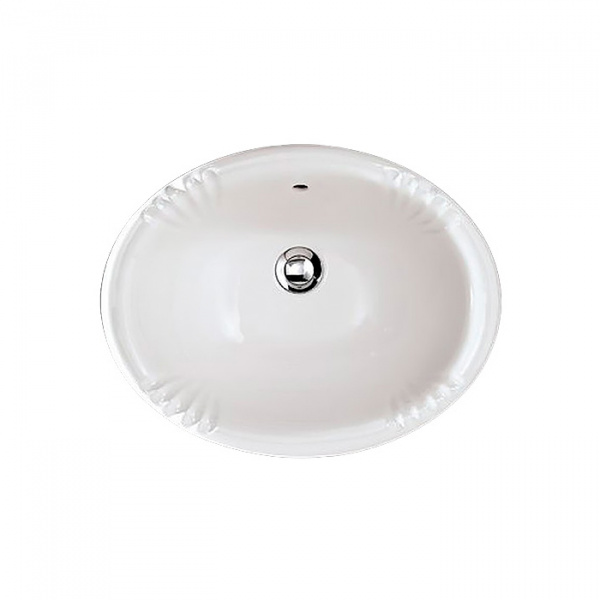 Devon&Devon Victorian Раковина 49х39 cм, без отв., встраиваемая на столешницу, цвет: белый