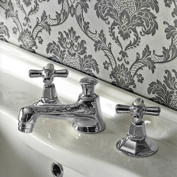 Sbordoni Deco Смеситель для раковины на 3 отверстия, цвет: хром