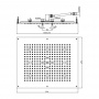 Bossini Dream Верхний душ 57x47см, с 8 LED RGB, 2 режима, цвет: хром
