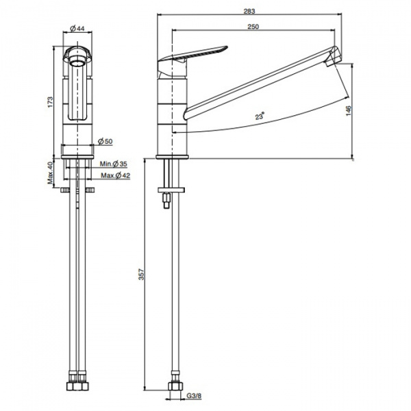 Carlo Frattini Kitchen Смеситель для кухни вращающийся излив, цвет: хром