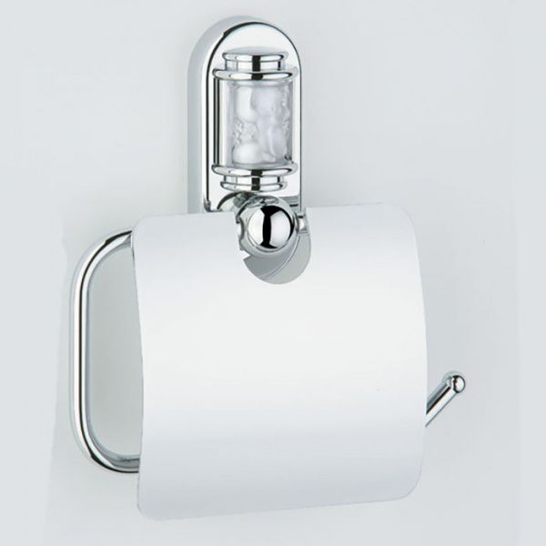 THG Ange Держатель туалетной бумаги с крышкой, подвесной, цвет: хром