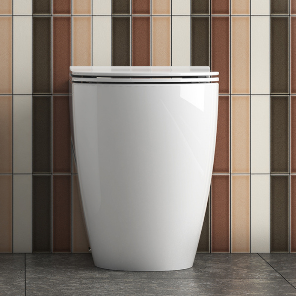 Globo Mode Унитаз напольный безободковый 53х34х43 см, слив универсальный, цвет: белый