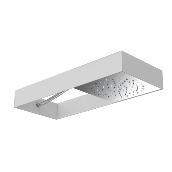 Carlo Frattini Wellness Верхний душ Moove настенного монтажа в белой матовой раме, передвижной модуль подачи воды, цвет: белый матовый/хром