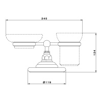Nicolazzi Accessori Держатель мыльницы и стакана, настольный (без керамики), цвет: бронза