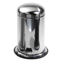 Decor Walther TE 30 Ведро 17xh31см, с педалью и крышкой, напольное, цвет: сталь полированная