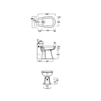 SIMAS Londra Биде 34х53см с 1 отв. под смеситель, цвет: белый