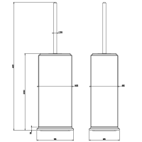 Gessi Eleganza Ершик для унитаза напольный, цвет: хром/белый