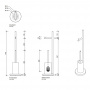 Decor Walther DW 6700 Напольная стойка 74.1см., с ершиком и бумагодержателем, фарфор, цвет: хром / белый