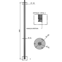 Излив потолочный Bongio O'Clock Green, цвет: хром