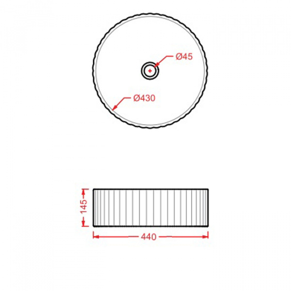 Artceram Millerighe Раковина накладная 44.5хh14.5см, без отв под смеситель, без перелива, цвет: белый матовый