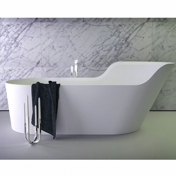 KNIEF Glow Ванна отдельностоящая ассимметричная правая  182х82х70/50см  со сливом