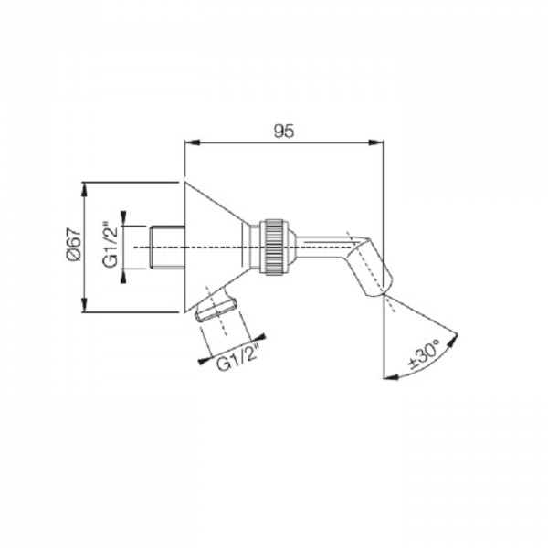 Carlo Frattini Wellness Держатель для душа  с шланговым подсоединением, цвет: бронза