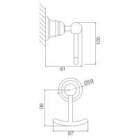 Fima Carlo Frattini Victory Крючок подвесной, двойной, цвет: бронза