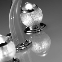 THG Panthere Cristal clair Смеситель для раковины, 3 отв., цвет: хром/прозрачный хрусталь