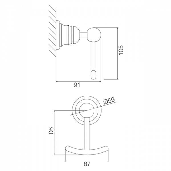 Fima Carlo Frattini Victory Крючок подвесной, двойной, цвет: бронза