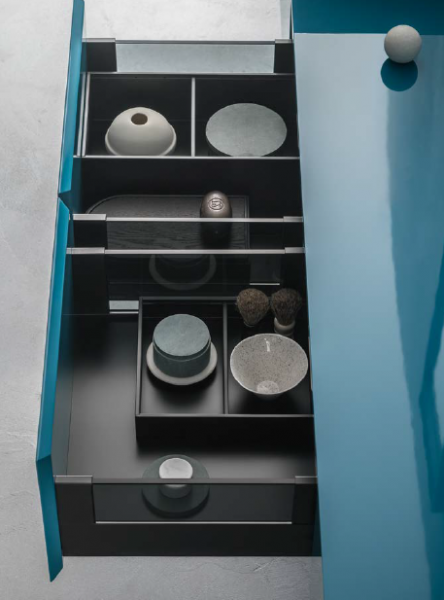 CERASA EDEN Комплект мебели подвесной 245 см, с накладной раковиной, зеркалом в раме никель, настенным светильником и подвесными пеналами, цвет: RAL 5009