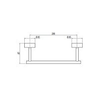 Gattoni Easy Полотенцедержатель 20см, подвесной, цвет: хром