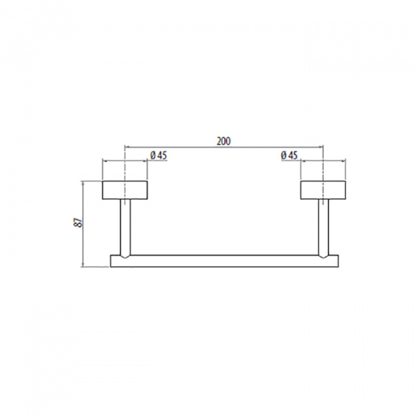 Gattoni Easy Полотенцедержатель 20см, подвесной, цвет: хром