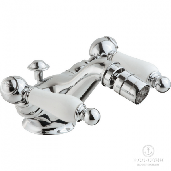 CISAL Arcana Toscana Смеситель двухвентильный для биде на 1 отверстие с донным клапаном, цвет: хром