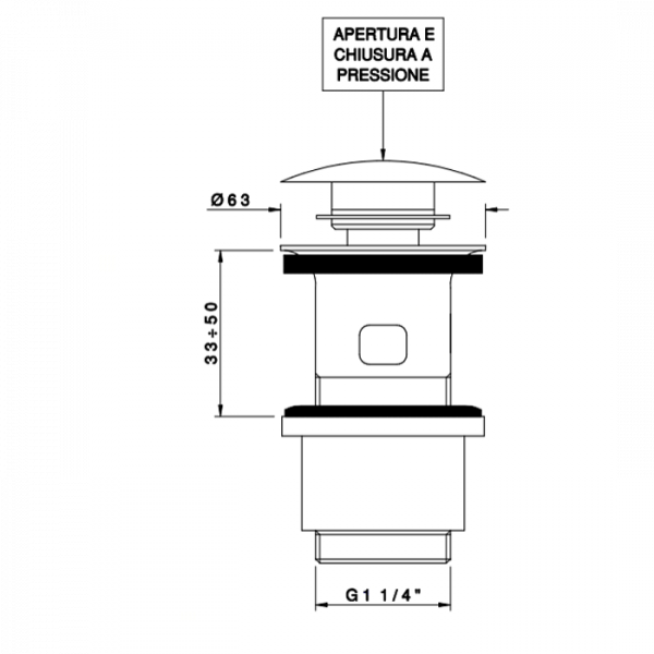Nicolazzi Complementi Сливной донный клапан 1”1/4 “clic-clac, цвет: тёмная бронза