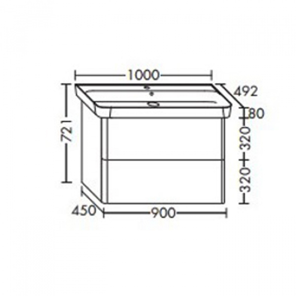 Burgbad Iveo Комплект мебели с раковиной 100см, цвет: фланелевый дубовый