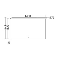Burgbad Yso Зеркало с подсветкой 140x84.5 см, сенсорный выкл.