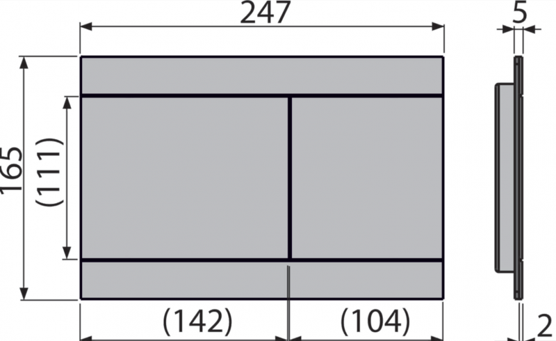 Кнопка управления для скрытых систем инсталляции, RED GOLD-мат, арт.FUN-RG-B