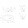 KNIEF Prime ванна отдельностоящая овальная 180х85xh50см, со слив переливом 
