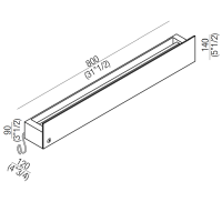 Agape Sen Электронный полотенцесушитель, 80см, подвесной, цвет: черный