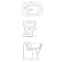 Artceram JAZZ биде напольное 54х36см с 1 отв под смеситель с креплением, цвет: белый матовый