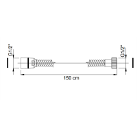 Carlo Frattini Wellness Шланг 1/2, цвет: хром