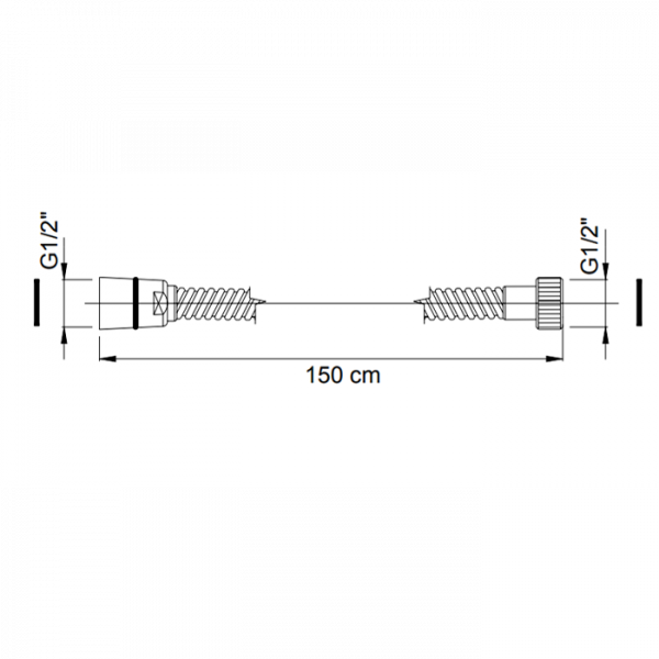 Carlo Frattini Wellness Шланг 1/2, цвет: хром