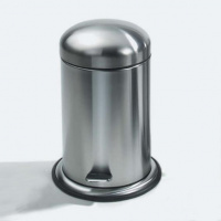 Decor Walther TE 60 Ведро 21xh39см, с педалью и крышкой, напольное, цвет: сталь матовая