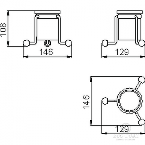 HUBER Croisette Стакан настольный, цвет: золото/керамика