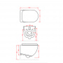 Artceram FILE 2.0  Унитаз подвесной безободковый 36х52 см, с креплениями, цвет: белый матовый