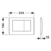TECEplanus Панель смыва, нержавеющая сталь