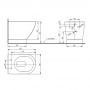 TOTO NC Унитаз подвесной 38x53x34см, безободковый, Tornado Flush, CeFiONtect, цвет: белый