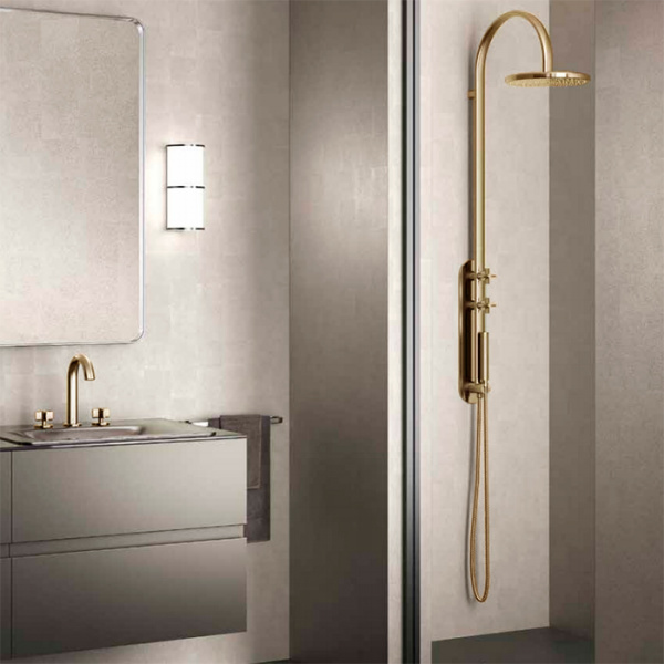 Armani Roca Baia Душевая стойка со встраиваемым термостатом с верхним, ручным душемм шланг 1,7м, цвет: greige