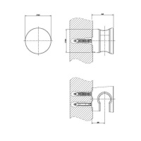 Gessi Cono Держатель неподвижный для душевой лейки, цвет: хром