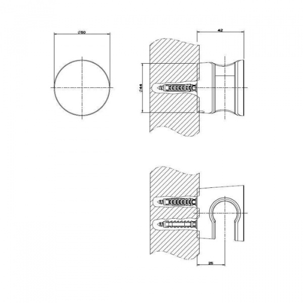 Gessi Cono Держатель неподвижный для душевой лейки, цвет: хром