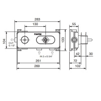 Fantini Внутренняя часть термостатического смесителя для душа, 1 источник, 3/4&quot