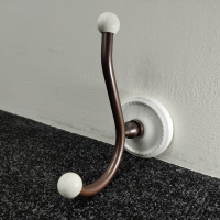 Devon&Devon Dorothy Вешалка-крючок подвесной, цвет: состаренная медь/белый