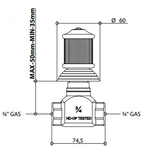 Bongio Impero Запорный вентиль 3/4, цвет: хром/Blue and Red Swarovski