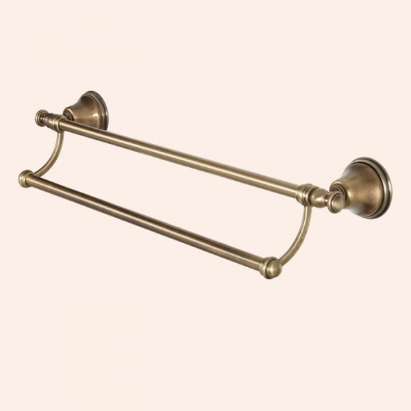 TW Harmony 012, полотенцедержатель двойной 58см, подвесной, цвет: бронза