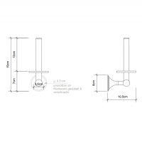 Decor Walther Classic ERH Держатель запасного рулона, подвесной, цвет: никель полированный