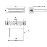 Gessi Rettangolo Каскадный излив для душа настенный, для монтажа с удаленным управлением, цвет: хром