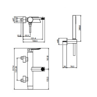 Gattoni Soffio Смеситель для ванны, с носиком, однорычажный. с ручной лейкой. цвет: хром