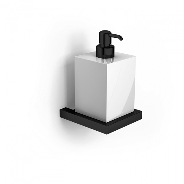 Gattoni Kubik Дозатор для мыла подвесной керамический, цвет: черный матовый